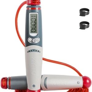 Red and Gray Digital Jump Rope